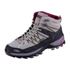 Buty trekkingowe damskie CMP Rigel Mid. Szare obuwie trekkingowe damskie CMP, z gumy, bez zapięcia. Za 404.00 zł.