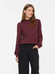 Vila Sweter "Ril" w kolorze bordowym rozmiar: XL. Czerwone swetry klasyczne damskie Vila, xl, bez kołnierzyka. Za 139.95 zł.