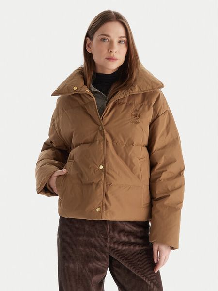 Tommy Hilfiger Kurtka puchowa WW0WW47294 Brązowy Relaxed Fit. Brązowe kurtki damskie Tommy Hilfiger, l, bez wzorów, z puchu, bez kaptura. Za 829.99 zł.