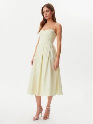 Guess Sukienka koktajlowa W5GK61 WGMR2 Żółty Regular Fit. Żółte sukienki damskie Guess, z aplikacjami, z wiskozy, wizytowe, bez ramiączek. Za 599.99 zł.