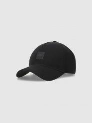 4F Czapka z daszkiem strapback uniseks - czarna L/XL. Czarne czapki z daszkiem damskie 4F, na lato, bez wzorów, z syntetyku. Za 79.99 zł.