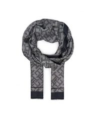 Tommy Hilfiger Szal Th Monologo AW0AW19115 Granatowy. Niebieskie szaliki damskie Tommy Hilfiger, bez wzorów. Za 289.99 zł.