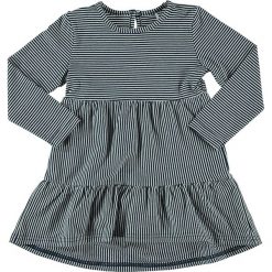 Sukienka "Stripe" w kolorze niebiesko-białym. Białe sukienki niemowlęce Name it, w paski, z bawełny, rozkloszowane. W wyprzedaży za 49.95 zł.