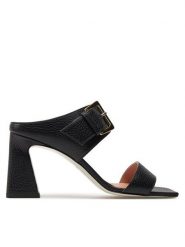 Pollini Klapki SA28237C0ITD0000 Czarny. Czarne klapki damskie Pollini, bez wzorów, ze skóry, bez obcasa, bez zapięcia. Za 1,779.00 zł.