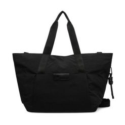 Torebka adidas. Czarne shopper bag Adidas, bez wzorów, bez dodatków. Za 349.99 zł.