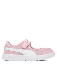 Puma Baleriny Courtflex v3 Lina V PS 400578 02 Różowy. Czerwone baleriny dziewczęce Puma, bez wzorów, z materiału, bez obcasa, bez zapięcia. Za 169.99 zł.
