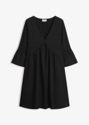 Sukienka tunikowa z dżerseju. Czerwone sukienki damskie bonprix, bez wzorów, z dżerseju, bez ramiączek. Za 79.99 zł.