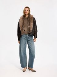 Jeansy barrel leg - indigo jeans. Niebieskie jeansy damskie Reserved. Za 129.99 zł.