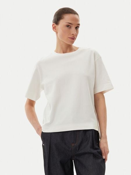 Weekend Max Mara T-Shirt 2515941042650 Biały Regular Fit. Białe t-shirty damskie Weekend Max Mara, l, bez wzorów, z bawełny, bez kołnierzyka. Za 219.99 zł.