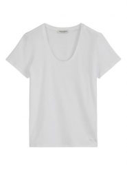 Marc O´Polo Koszulka w kolorze białym rozmiar: XL. Białe bluzki damskie xl, bez wzorów, z bawełny, bez kołnierzyka, bez ramiączek. Za 127.35 zł.