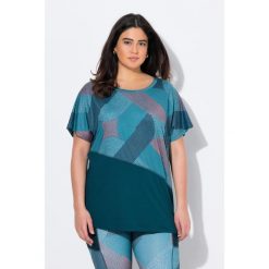 Damskie Bluzka funkcyjna oversize rękaw 1/2. Niebieskie koszulki sportowe damskie Ulla Popken, plus size, bez wzorów, z elastanu, bez ramiączek. W wyprzedaży za 159.99 zł.