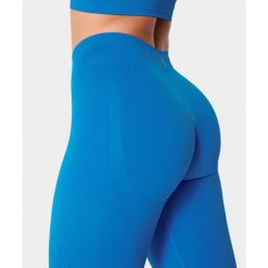 Legginsy bezszwowe z push-up dla kobiet na siłownię Carpatree Eris. Niebieskie legginsy damskie Carpatree, bez wzorów. W wyprzedaży za 153.99 zł.