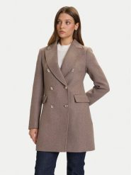 Morgan Płaszcz przejściowy 252-GCHA Beżowy Regular Fit. Brązowe płaszcze damskie Morgan, bez wzorów, z syntetyku, bez kaptura. Za 489.99 zł.