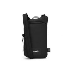 Saszetka Pacsafe Go Tech Crossbody - jet black. Czarne nerki i saszetki damskie Pacsafe, bez wzorów. Za 230.99 zł.
