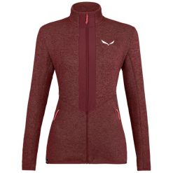 Bluza polarowa turystyczna damska Salewa Rocca 2 Pl W Fz. Czerwone bluzy damskie Salewa, na zimę, l, bez wzorów, z polaru, bez kaptura. W wyprzedaży za 348.85 zł.