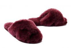 EMU AUSTRALIA W11573 merlot, kapcie damskie. Czerwone kapcie damskie EMU Australia, ze skóry. Za 319.90 zł.
