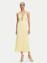 BARDOT Sukienka koktajlowa Rosala 59904DB1 Żółty Regular Fit. Żółte sukienki damskie Bardot, bez wzorów, z bawełny, wizytowe, bez ramiączek. Za 599.99 zł.