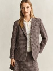 Gant marynarka wełniana Kobiety Wełna brązowy, 34. Brązowe marynarki i żakiety damskie Gant, bez wzorów, z wełny, biznesowe. Za 1,899.95 zł.