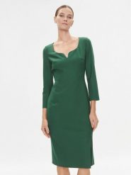Boss Sukienka koktajlowa Dihera1 50502930 Zielony Slim Fit. Zielone sukienki damskie Boss, bez wzorów, z wiskozy, wizytowe, bez ramiączek. Za 1,319.00 zł.