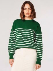 Apricot Sweter w kolorze zielono-białym rozmiar: XL. Zielone swetry klasyczne damskie Apricot, xl, bez kołnierzyka. Za 105.63 zł.
