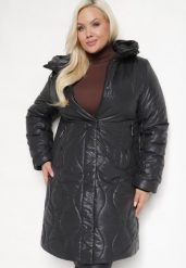 Czarna Kurtka z Kapturem Ozdobiona Przeszyciami ze Ściągaczami Ittasia. Czarne kurtki damskie Born2be, l, bez wzorów, z jeansu, z kapturem. Za 159.99 zł.