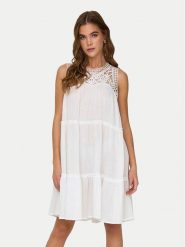 JDY Sukienka letnia Oda 15323448 Biały Regular Fit. Białe sukienki damskie JDY, bez wzorów, z bawełny, bez ramiączek. Za 269.99 zł.
