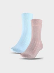 4F Skarpetki casual za kostkę (2-pack) damskie - multikolor 39-42. Skarpetki damskie 4F, bez wzorów, z bawełny. W wyprzedaży za 39.99 zł.