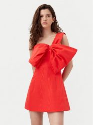 BARDOT Sukienka koktajlowa 58524DB Czerwony Regular Fit. Czerwone sukienki damskie Bardot, bez wzorów, z syntetyku, wizytowe, bez ramiączek. Za 459.99 zł.