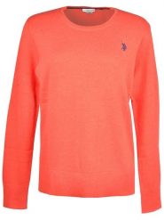 U.S. Polo Assn. Sweter w kolorze pomarańczowym rozmiar: L. Pomarańczowe swetry klasyczne damskie U.S. Polo Assn., l, z bawełny, bez kołnierzyka. Za 184.02 zł.