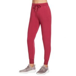 Spodnie sportowe damskie Skechers Restful Jogger Pant. Czerwone spodnie dresowe damskie Skechers, l, bez wzorów, z elastanu. Za 149.99 zł.