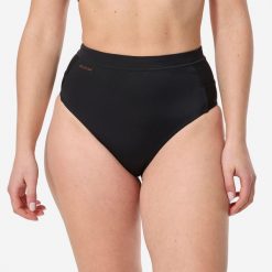 Dół kostiumu kąpielowego surfingowego damski Olaian Rosa. Czarne bikini OLAIAN, bez wzorów, z elastanu. Za 69.99 zł.