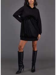 LA Angels Sukienka dresowa w kolorze czarnym rozmiar: M. Czarne sukienki damskie LA Angels, bez wzorów, z dresówki, bez ramiączek. Za 152.99 zł.