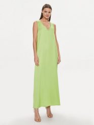 Fracomina Sukienka letnia FJ24SD3014W64101 Zielony Loose Fit. Zielone sukienki damskie Fracomina, bez wzorów, z wiskozy, bez ramiączek. Za 319.99 zł.