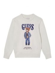 Guess Sweter N6RR01 Z2ZK2 Écru Regular Fit. Swetry chłopięce Guess, z wiskozy, bez kołnierzyka. Za 219.99 zł.