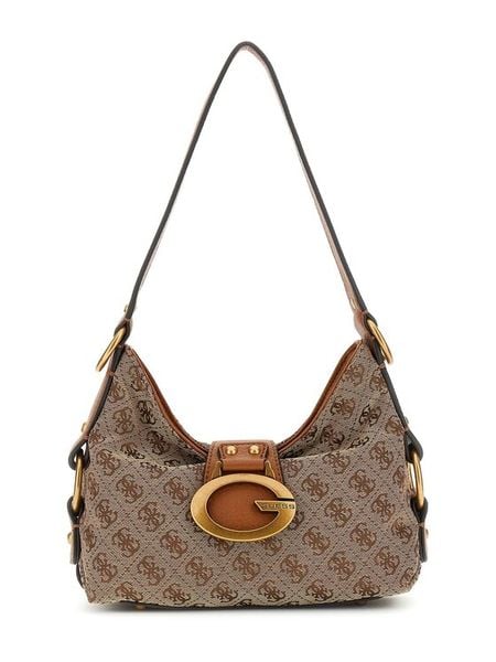Guess Torebka 183683 Beżowy. Brązowe listonoszki damskie Guess, z materiału, bez dodatków. Za 584.99 zł.