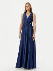 Rinascimento Sukienka wieczorowa CFC0122455003 Granatowy Regular Fit. Niebieskie sukienki damskie Rinascimento, bez wzorów, z syntetyku, wizytowe, bez ramiączek. Za 539.99 zł.
