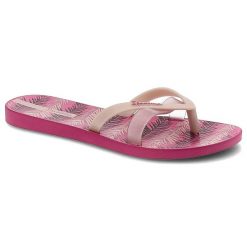 Różowe Japonki Ipanema Wodoodporne Klapki Damskie. Czerwone klapki damskie Ipanema, bez wzorów, bez obcasa, bez zapięcia. Za 55.00 zł.