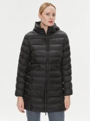 Tommy Hilfiger Płaszcz zimowy WW0WW39221 Czarny Regular Fit. Czarne kurtki damskie Tommy Hilfiger, na zimę, xs, bez wzorów, z syntetyku, bez kaptura. Za 879.99 zł.