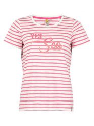 Roadsign Koszulka w kolorze różowo-białym rozmiar: M. Białe bluzki damskie Roadsign, m, bez wzorów, z bawełny, bez kołnierzyka, bez ramiączek. Za 43.99 zł.