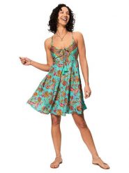 Aller Simplement Sukienka w kolorze turkusowo-pomarańczowym rozmiar: 38/40. Pomarańczowe sukienki damskie Aller Simplement, bez wzorów, bez ramiączek. Za 56.99 zł.