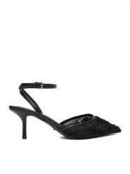 DeeZee Czółenka CEO-CD25-09-3 Czarny. Czarne czółenka damskie DeeZee, bez wzorów, z materiału, bez obcasa. Za 159.99 zł.