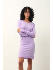 AUTHENTIC CASHMERE Kaszmirowa sukienka "Armet" w kolorze fioletowym rozmiar: M. Różowe sukienki damskie AUTHENTIC CASHMERE, bez wzorów, z kaszmiru, bez ramiączek. Za 387.24 zł.