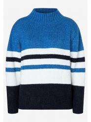More & More Sweter w kolorze niebiesko-biało-czarnym rozmiar: 36. Białe swetry klasyczne damskie More & More, z wełny, bez kołnierzyka. Za 136.13 zł.