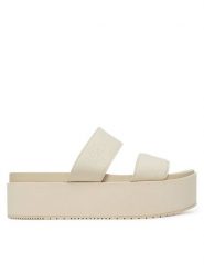 Calvin Klein Jeans Klapki Flatform Sandal Webbing In YW0YW01789 Écru. Klapki damskie Calvin Klein Jeans, bez wzorów, z jeansu, bez obcasa, bez zapięcia. Za 199.99 zł.