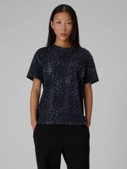 4F T-shirt relaxed z nadrukiem damski - szary M. Szare t-shirty damskie 4F, m, bez wzorów, z bawełny, bez kołnierzyka. Za 89.99 zł.