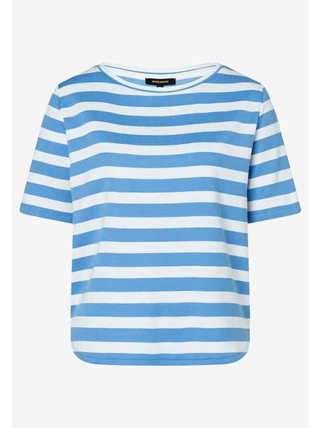 More & More Koszulka w kolorze błękitno-białym rozmiar: 36. Białe bluzki damskie More & More, bez wzorów, bez kołnierzyka, bez ramiączek. Za 100.52 zł.