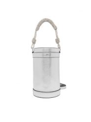 PINKO Torebka Mini Bucket Manico 25-26 PLTT 105910 Srebrny. Szare torebki klasyczne damskie Pinko, ze skóry, bez dodatków. Za 1,689.00 zł.