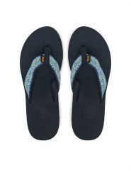 Teva Japonki Mush II 4198 Niebieski. Niebieskie klapki damskie Teva, bez wzorów, z materiału, bez obcasa, bez zapięcia. Za 159.99 zł.