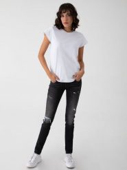 LTB Dżinsy "Molly M" - Slim fit - w kolorze antracytowym rozmiar: W26/L36. Czarne jeansy damskie LTB, z podwyższonym stanem. Za 57.20 zł.