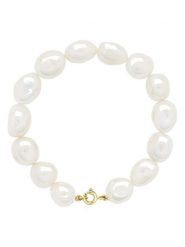 Pearline Złota bransoletka z perłami rozmiar: onesize. Białe bransoletki damskie Pearline, złote. Za 413.99 zł.